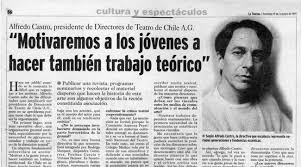 Alfredo castro (born 19 december 1955) is a chilean actor. Vida Y Pronta Muerte De La Asociacion De Directores Teatrales Revista Hiedra