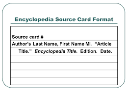 The city name is in the name of the newspaper. Bibliography Source Cards The Who What Where And When Of Sources Adapted From Source Hacker Diana Working With Sources Exercises To Accompany Ppt Download