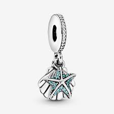 Pandora essence optimism charm, in sterling silver with lemon quartz. Starfish And Sea Shell Dangle Charm Sterling Silver Pandora Us