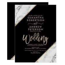 Gold Marble Stripes Typography Black Wedding Invitation Zazzle Com Black Wedding Invitations Black Wedding Themes Black Gold Wedding