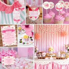 Decoration Ideas For 5th Birthday Party At Home Shabby Chic Floral Birthday Party Printable Set Shabby Chic Floral Printables Instant Download And Edit File At Home With Adobe Reader Birthday Party Decorations Birthday Parties Floral Printables