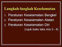 Peraturan keselamatan di dalam bengkel terbahagi kepada tiga bahagian iaitu : Organisasi Bengkel Dan Keselamatan Ppt Download