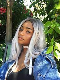 Pin Wolfychelsey Black Girl White Hair Long White Hair Hair Styles