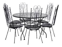 Check spelling or type a new query. Vintage Spanish Style Six Chair Dining Table Set Metal Scrolls Mid Century Patio Set Chairish