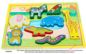 Best for 18 month old: Wooden Animal Puzzles Wooden Puzzle For 18 Months Toddlers Puzzle Wildlife Animals Peg Puzzles Chunky Size
