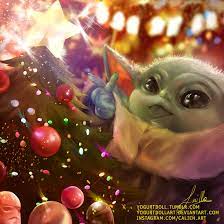 Image macros, reaction images, parody accounts, fan art, gifs, and general internet squeeing have all exploded around baby yoda. Artstation Baby Yoda Christmas Day Lucilla Lischetti