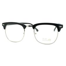 Ray Ban Glasses Black And Clear Black Silver Clear Lens Club Master Half Rim Fashion Eye Glasses Fashion Eye Glasses Mens Glasses Aviator Glasses Men