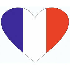 Sticker Drapeau France en forme de Coeur Etiquette & Autocollant