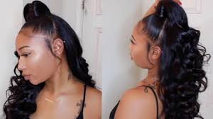 Half Up Half Down Quick Weave Ft Unice Hair Youtube Unice Hair Quick Weave Hairstyles Half Up Hair