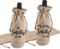 Personalized Wine Bag Wedding Gift Housewarming Party Bridal Etsy In 2021 Personalized Wine Bag Personalized Wine Gift Bags Wine Bag
