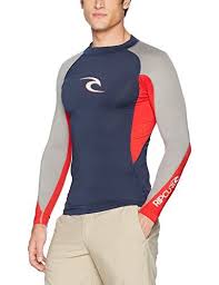 Rip Curl Men S Wave L Sl Uv Tee Rashguard Red M Rip Curl Rash Guard Curl Guard Lsl Mens Rash Rashguard Red Rip Rashguard Men Mens Swimwear Swimwear