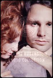 Pamela Courson and Jim Morrison, close-up portrait with crystal