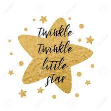 Downloadable digital items only, no physical product will be mailed. Twinkle Twinkle Little Star Text With Cute Golden Stars For Girl Royalty Free Cliparts Vectors And Stock Illustration Image 90027838