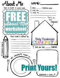The subjects comes fast and furious when kids reach first grade, and at times things can get a bit overwhelming. All About Me Back To School Printable Only Passionate Curiosity