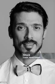 Volto Di Felice Belluomo Sorridente In Bianco E Nero