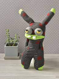 Soft Sculpture Monster Plush Alien Doll Birthday Gift Idea Etsy Sock Monster Monster Dolls Soft Dolls