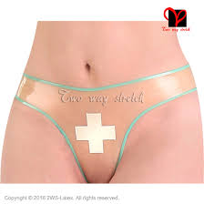 Sexy Nurse Latex Panties with cross Rubber Underwear Briefs shorts  Underpants bottoms KZ 163|Panties| - AliExpress
