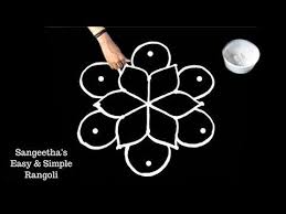 Margazhi Kolam 5x3 Dots 5 Easy Rangoli Kolam Designs Easy Simple Rangoli Muggulu Youtube Rangoli Designs With Dots Simple Rangoli Muggulu Design