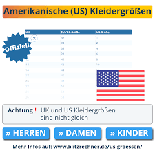 Amerikanische größen in deutsch