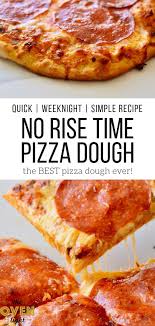 Pizza Dough Ready In Minutes With No Rise Time The Oven Light Recipe Delicious Pizza Quick Pizza Dough Quick Pizza