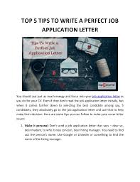 Do you have any questions on how to write an email for job applications? Top 5 Tips To Write A Perfect Job Application Letter