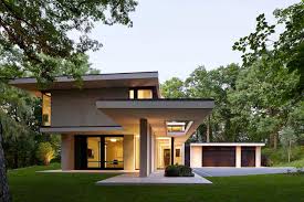 Striking Modern Home Set In A Deep Ravine Overlooking Lake Michigan