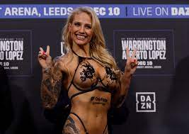 Boxing beauty Ebanie Bridges strips down to see-through lingerie at  weigh-in as she plugs new OnlyFans account | The US Sun