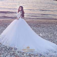 Long train ball gown wedding dresses to choose from. Ivory Jewel Long Sleeve Long Train Ball Gown Tulle Wedding Dress Fancy Bridesmaid Dresses