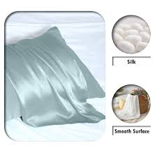 Amazon.com: Mulberry Silk Pillowcase for Hair and Skin Standard Size 20X  26 with Hidden Zipper Soft Breathable Smooth Cooling Pillow Covers for  Sleeping(Haze Blue,1Pcs) : Home & Kitchen