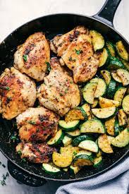 Buttery Garlic Herb Chicken With Zucchini Healthy Recipes Garlic Herb Chicken Recipes