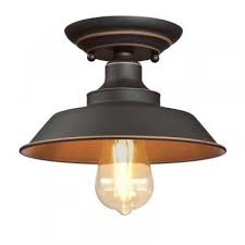 Westinghouse 6370100 9 Iron Hill Semi Flush Mount Ceiling Fixture 1 Light Oil Rubbed Bronze Finish 120v Prolighting