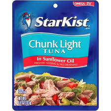 Tuna Starkist Chunk Light Tuna In Sunflower Oil Calories 150 Per Pouch I Was Thrilled When I Found Tuna In Single Serv Starkist Sunflower Oil Tuna