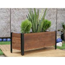 Linsey Rectangular Urban Garden Recycled Wood Planter Box Wooden Garden Planters Planter Boxes Wood Planters