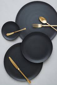 Minimale Plates Charcoal Dining Ware Shades Of Black Plates