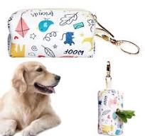 zfdg Distributeur Sac a Crottes Chien, Porte-Sac à pour d'Animaux, PU Cuir  Portable Support de Déjections Canines Animal, Chat, Dressage, Course, ...