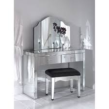 Mirrored Glass Dressing Table Stool Https Www Otoseriilan Com Dressing Table Furniture Design Mirrored Vanity Table Mirrored Dressing Table Set