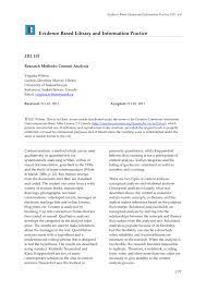 This is where specific details of your research will be stated. Pdf Research Methods Content Analysis