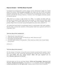 Answer the questions about you. How To Answer Tell Me About Yourself Interview Question By Sophie93 Issuu