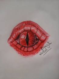 Dessin Yeux De Dragon Stylo Rouge Et Noir Dessin œil De Dragon Oeil De Dragon Dessin