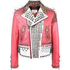 Gucci Block Panel Studded Jacket 9 400 Liked On Polyvore Featuring Men S Fashion Men S Clothing Spiked Leather Jacket Jackets Men Fashion Leather Jacket