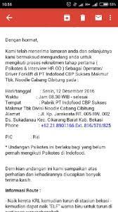 Apabila info loker terbaru area tangerang ini bermanfaat silahkan share kepada rekan kalian yang sedang membutuhkan pekerjaan. Pt Indofood Cbp Sukses Makmur Tbk Divisi Noodle Cabang Cibitung Loker Email