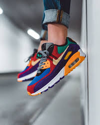 Nike Air Max 90 Qs Herren Frauenschuh Bunt Nike Air Schuhe Sneakers Mode Sneaker