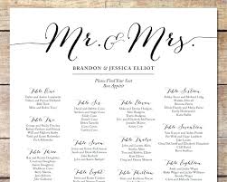 Wedding Seating Chart Template Printable Didex Me