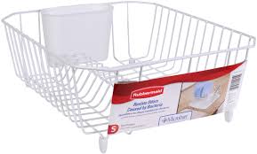 Click to add item sterilite® white dish drainer rack to the compare list. Rubbermaid 6008arwht White Twin Sink Dish Drainer Walmart Com Walmart Com