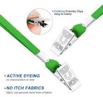 Amazon.com : 100 Sets Lanyards for Id Badges and Clear ...