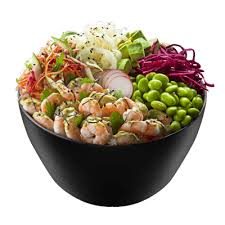 To cause to project poked her head out of the window. Prawn Poke Bowl