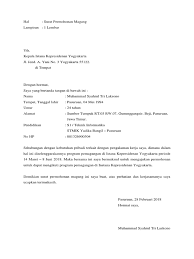 Umumnya, pada contoh cover letter untuk magang, selain nama, sertakan juga nama perguruan tinggi beserta alamatnya, alamatmu, dan fakultas yang diambil. Contoh Surat Permohonan Magang Pribadi Nusagates