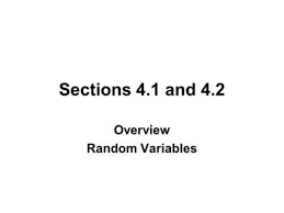 Sections 4 1 And 4 2 Overview Random Variables Probability Distributions This Chapter Will Deal Wit Pearson Education Standard Deviation Binomial Distribution