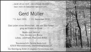 In the penultimate game of the bundesliga season, robert lewandowski equaled gerd müller's bundesliga scoring. Traueranzeigen Von Gerd Muller Wirtrauern