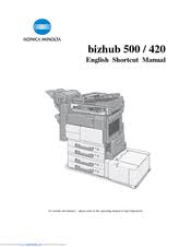 Choose the driver you need, or select from many other types of information specific to your machine. Konica Minolta Bizhub 500 Manuals Manualslib